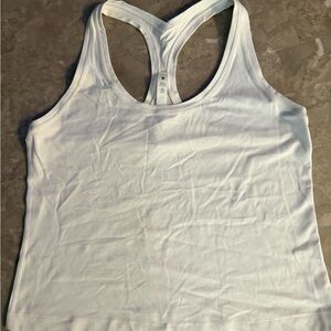 Women's White Lululemon Racerback Tank Top